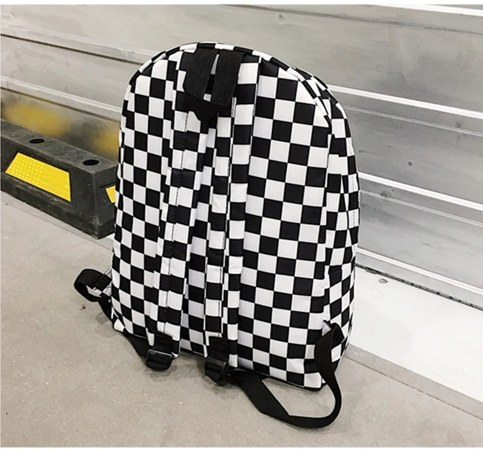 Beibaobao 2019 3/комплект Горячие черно-белые проверенные Наплечные сумки нейлоновый рюкзак для путешествий для женщин студенческий школьный