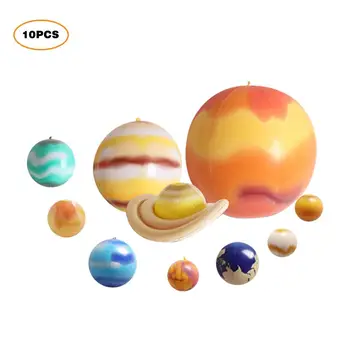 

10piece Nine Major Planets Solar System Earth Teaching Props Shopping Malls Inflatable Environmentally Friendly PVC Material
