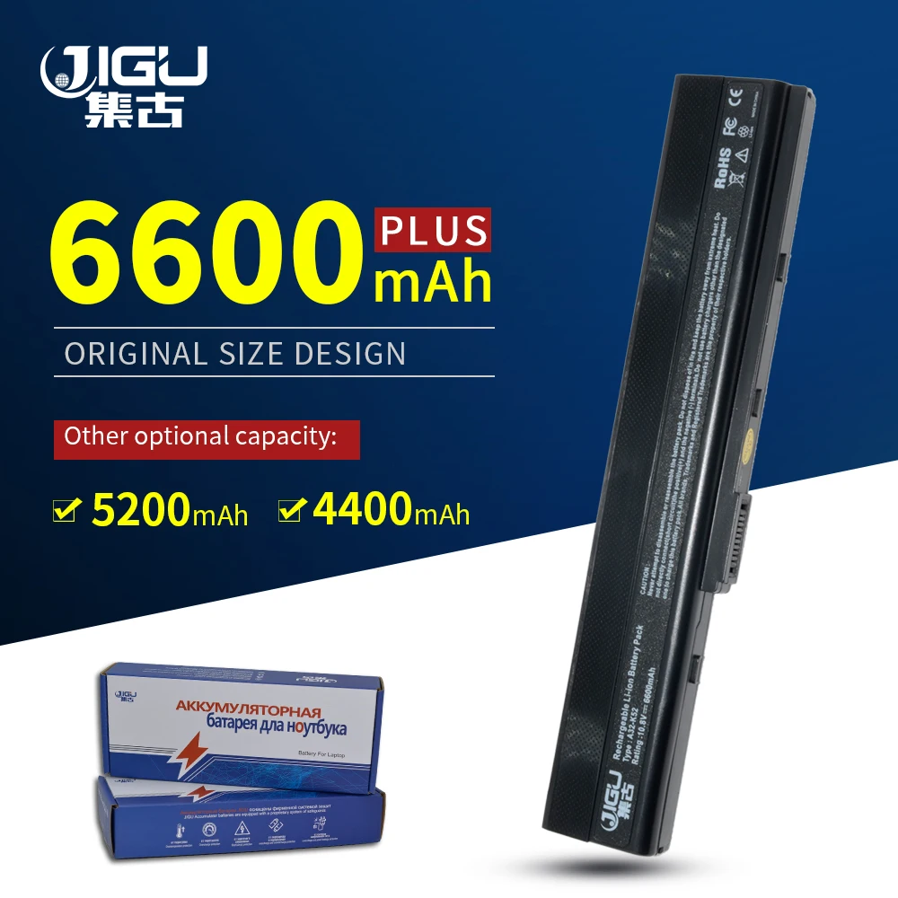 JIGU Аккумулятор для ноутбука Asus K52 K52J K52JB K52JC K62J K62JR K52IJ K52F K52JK K52JR K52N K52D K52DE K52DR K62 K62F |