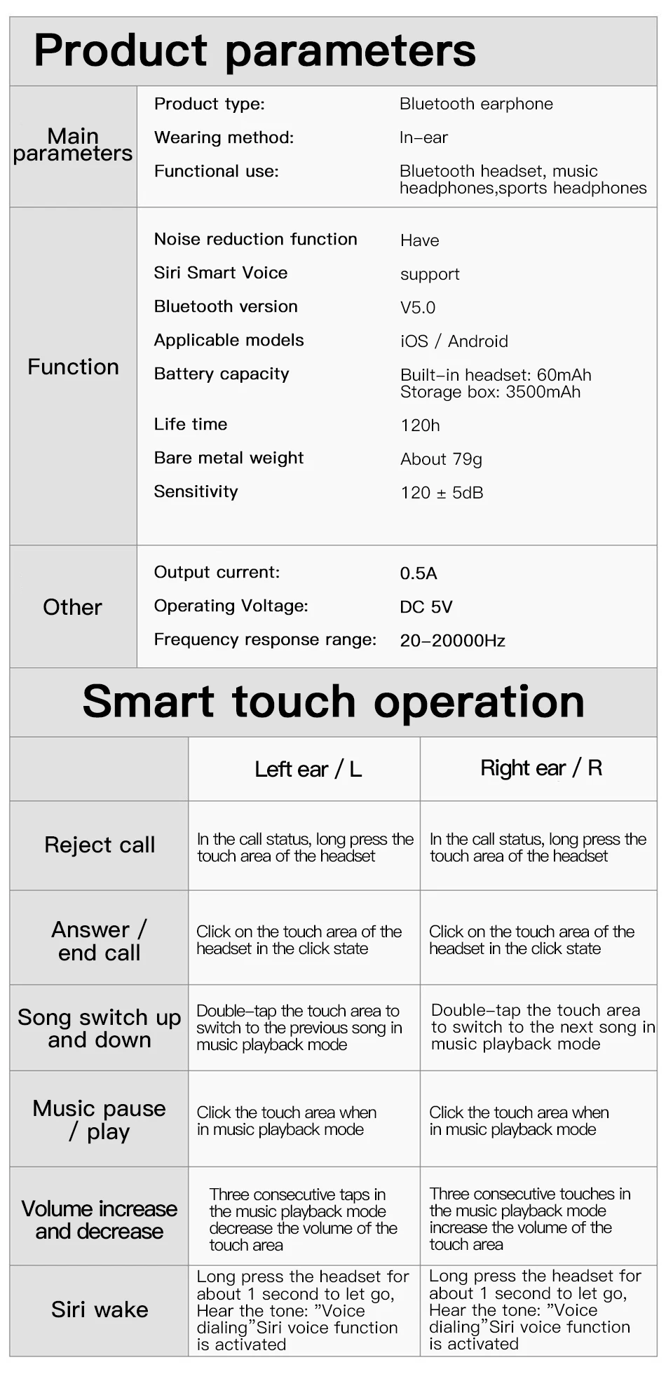 !ACCEZZ LED Display TWS Bluetooth5.0 Earphone HIFI Stereo Touch Control Headset With Charging Box Extal Power Bank Charger Phone (15)