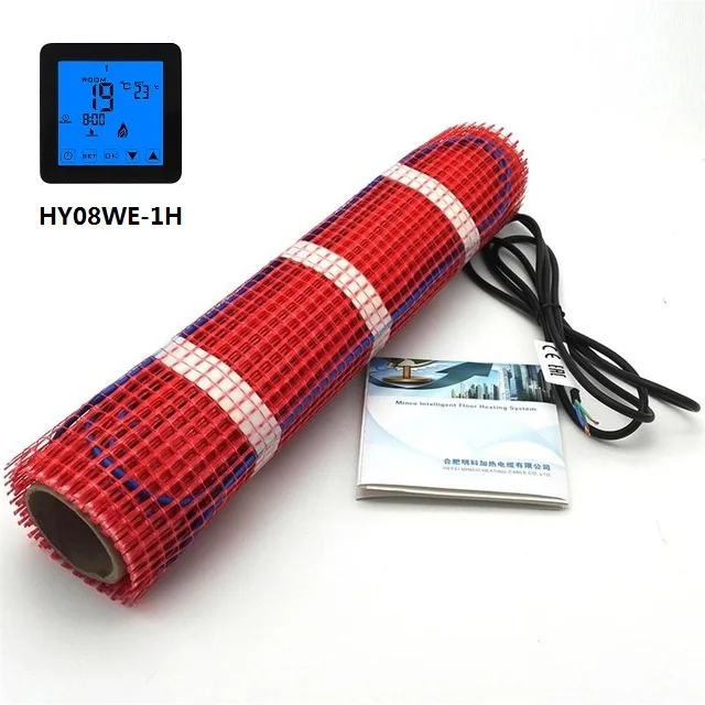 MINCO HEAT 1~ 5m2 подпольный Нагревательный мат 220V 150 w/m2 комнатный нагреватель(выбор Wi-Fi термостата - Цвет: with HY08WE-1H