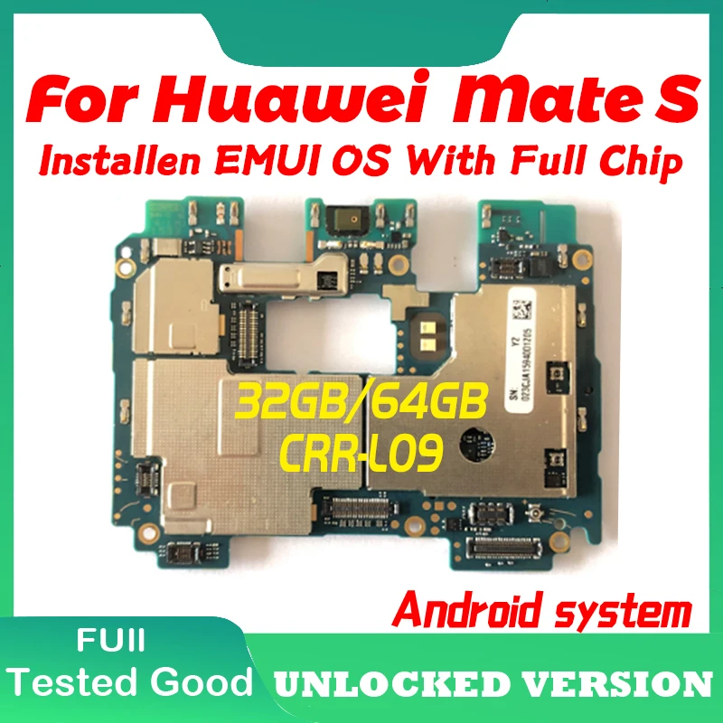 Хорошо работающая материнская плата для HUAWEI MATE S 100% разблокированная логическая