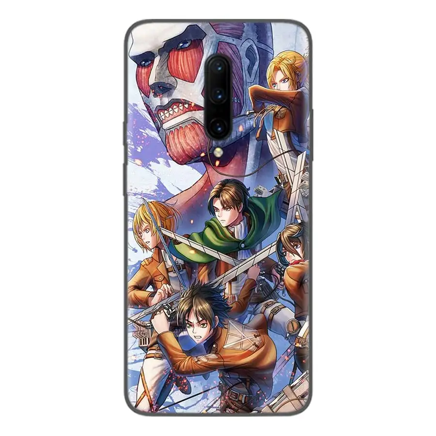 BS308-7 Черный чехол Mikasa аниме атака на титанов для Oneplus 7Pro 1+ 7 Pro 6 6T 5 5T 3T художественный подарок узорчатый мягкий чехол для телефона - Цвет: BS308-7