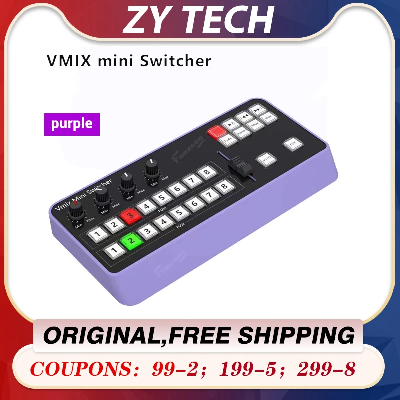 TYST Vmix Mini Switcher Control Panel MIDI2.0 8-Channel Video Recording Switchboard for OBS Youtube Ins TV Broadcasts | Электроника