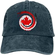 

Canada Flag Sports Denim Cap Adjustable Unisex Plain Baseball Cowboy Snapback Hat