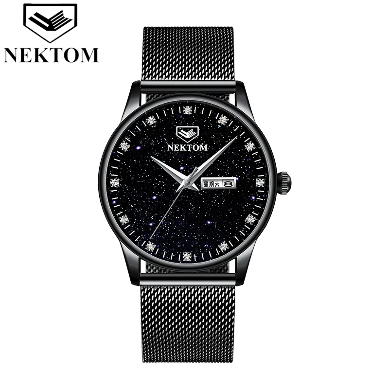 NEKTOM2020 Minimalist Starry Sky Fashion Men's Watch Ultra-thin Luminous Waterproof Simple Creative Watch Business Quartz Clock NEKTOM2020 Minimalist Starry Sky Fashion Men's Watch Ultra-thin Luminous Waterproof Simple Creative Watch Business Quartz Clock