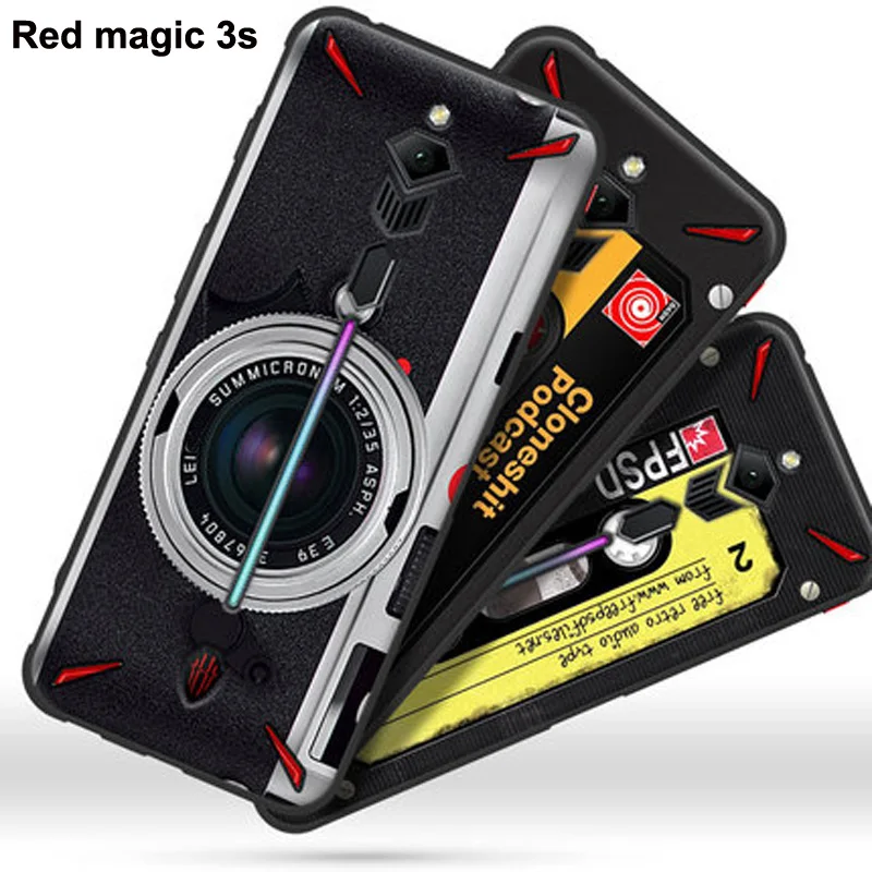

For Nubia Red magic 3s case TPU Soft retro camera phone Cover Redmagic3s case Shockproof Protective shell magic 3 s 6.65" cases