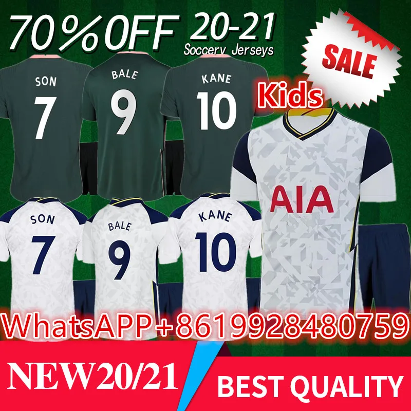 

Kids Kit 2021 TottenhamES Home Kids Soccer jersey SON BALE KANE LAMELA LUCAS BERGWIJN DELE NDOMBELE TottenhamES child away Shirt