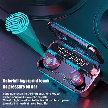 

TWS Earbuds Bluetooth Headphones Wireless Touch Control Digital Earphones Display Headphones With UV Sterilization Flashlight