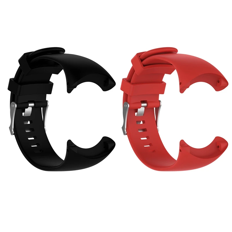 Ремешок силиконовый для наручных часов Suunto Core спортивные часы черного цвета |