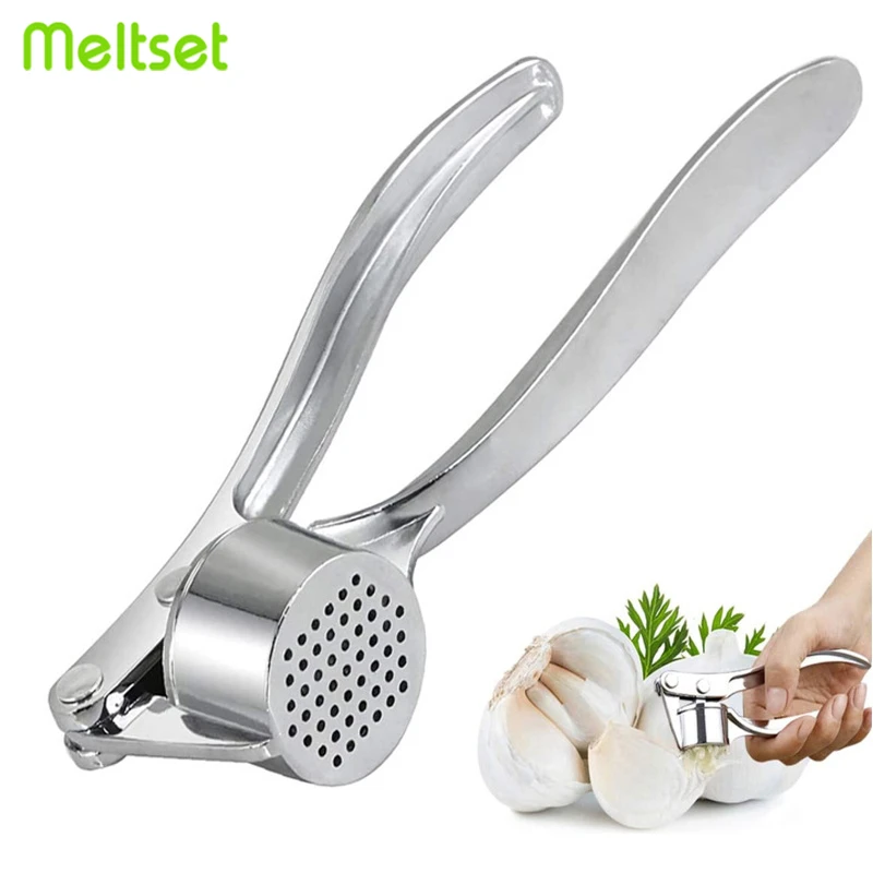 Manual Garlic Press Stainless Steel Garlic Crusher Ginger Squeezer