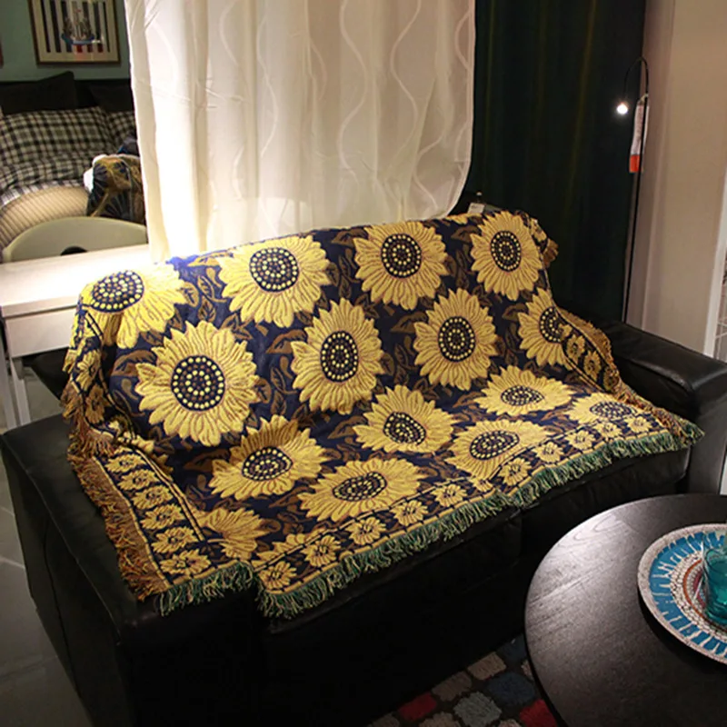 

Jacquard Sofa Blanket Tapestry Decorative Geometry Throw Blankets Sofa Cover Washed Soft Warm Travel Home plush blanket Big Size