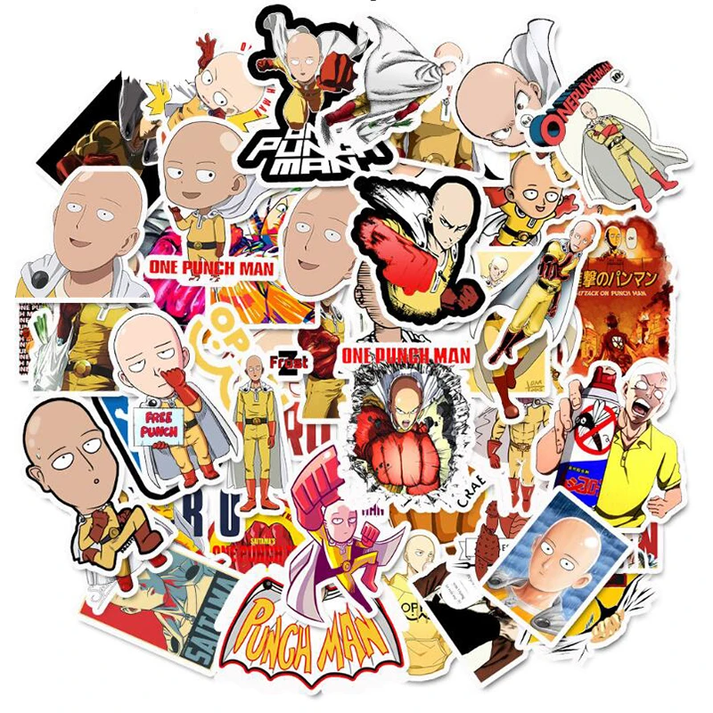 LL-082#49/шт ONE PUNCH-MAN ПВХ персональный Граффити стикер декор на холодильник Стайлинг Дорожный чемодан наклейка для укладки