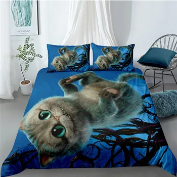 

Fanaijia Animal Duvet Cover and Pillowcase 3d Cat Bedding Sets 200x200cm Bed Set Twin Single Queen Size