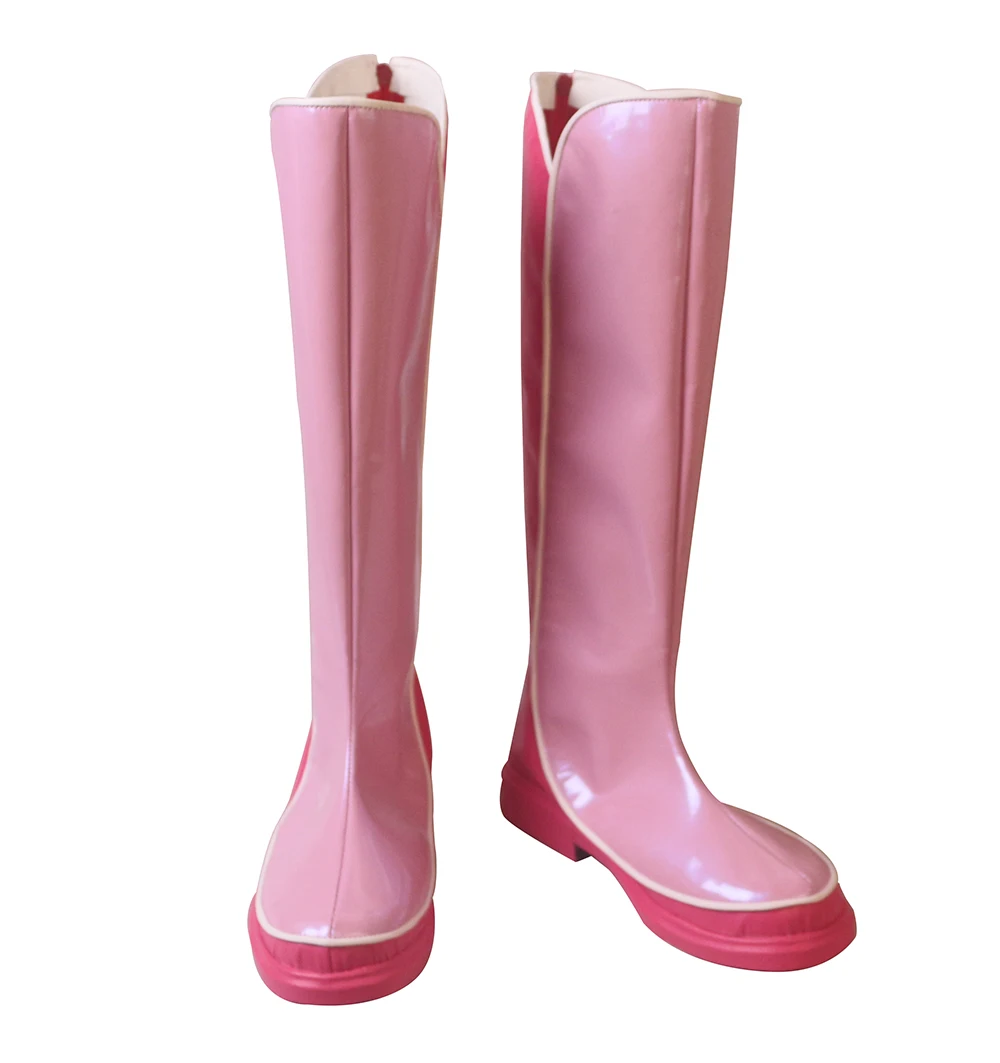 Princess Bonnibel Bubblegum Cosplay Boots Pink Shoes Leather Customized Boots for Boys and Girls (2)