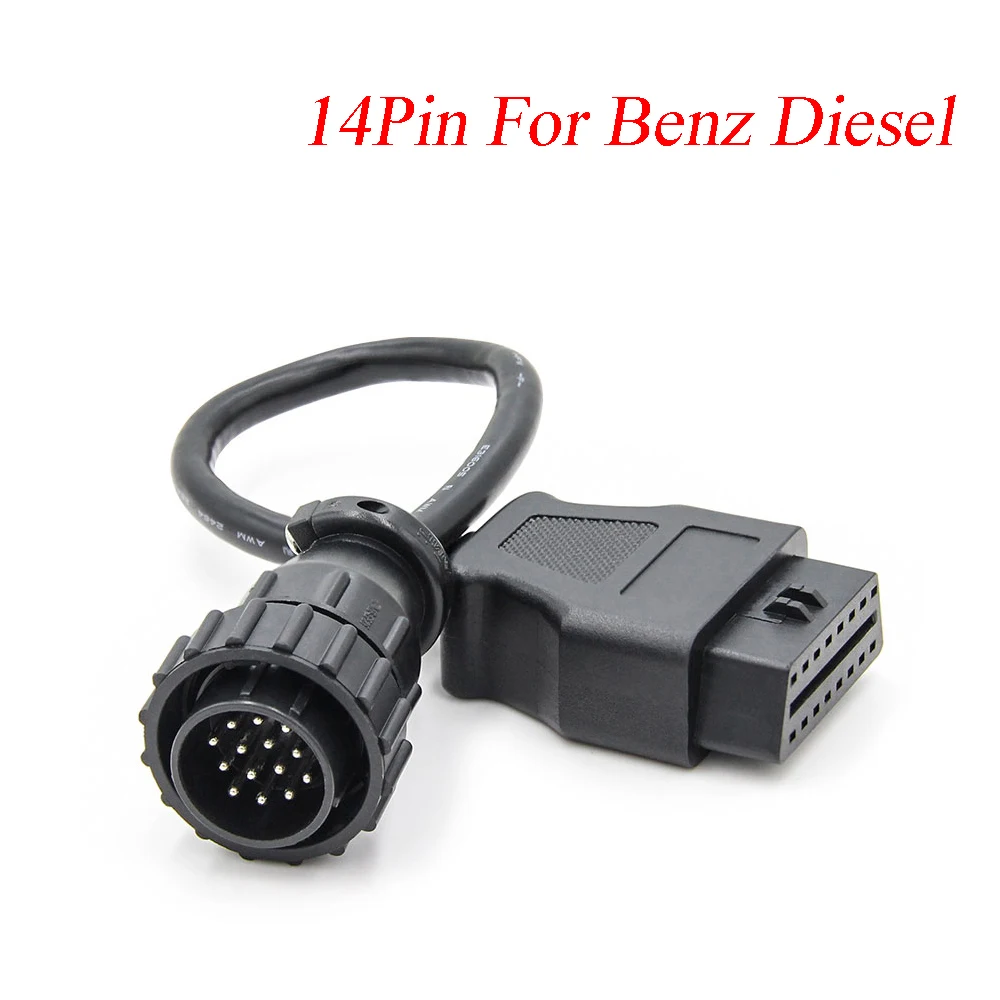 OBD 2 II кабель для IVECO для газа/Scania/Volvo для Benz работа на TCS obd 16 Pin автомобильный интерфейс грузовиков диагностические инструменты автомобильный детектор - Цвет: 4pin for benz