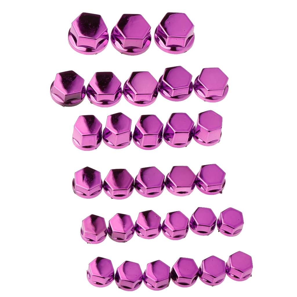 30PCS MOTORCYCLE SCREW CAP, Motorcycle Screw Nut Cover Cap Motorbike Screw Nut Bolt Cap Cover Decoration cover engine For Yamaha