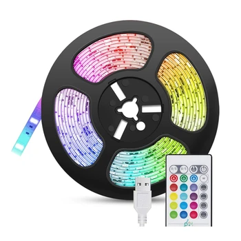 

LED Strip Light Music Sync,5M USB LED Strip Lights with Remote RGB 5050 Color Changing Light Strips, LED Strip