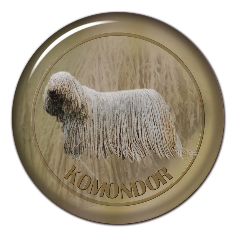 

A0615# 13cm/17cm Removable Decal Komondor Dog Car Sticker Waterproof Accessories on Bumper Rear Window Laptop