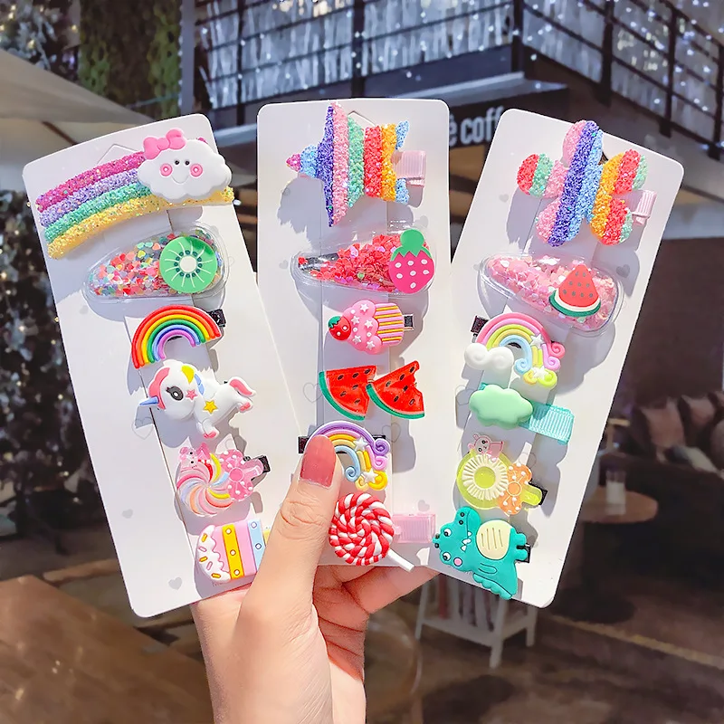 6 шт./компл. Новый Kawaii для девочек Платье детей шпильки детских волос аксессуары