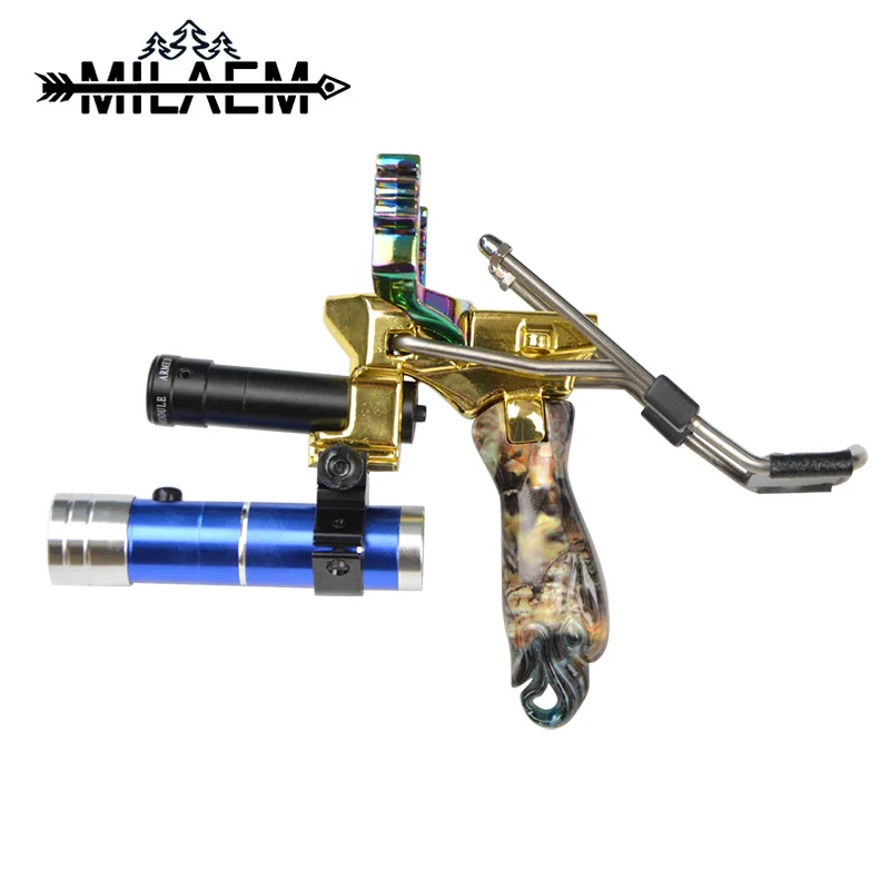 

1Set Archery Catapult Fishing Slingshot Kit Aluminum Alloy High Powerful Fishing Slingshot Professional Hunting Shooting Tool