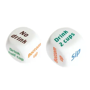 1 Pair Drinking Wine Mora English Dice Games Gambling Adult Lovers Bar Party Pub Drinking Decider Fun Toy
