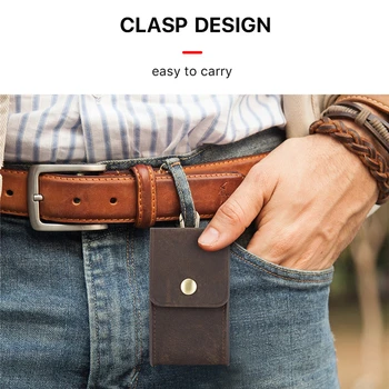 

Earphone Storage Bag for Microsoft Surface Earbuds Headphone Retro Style Leather Charging Case Protective Shell Cover