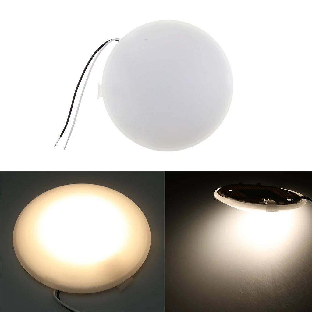 12V Marine Boat RV Interior LED Warm Ceiling Light Surface Mount Dome Light