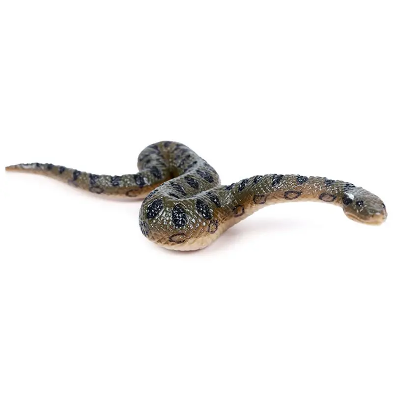 Поддельный реалистичный резиновый игрушка змея Северная США зеленый Анаконда страшный Хэллоуин реквизит реалистичный резиновый змея - Цвет: Зеленый