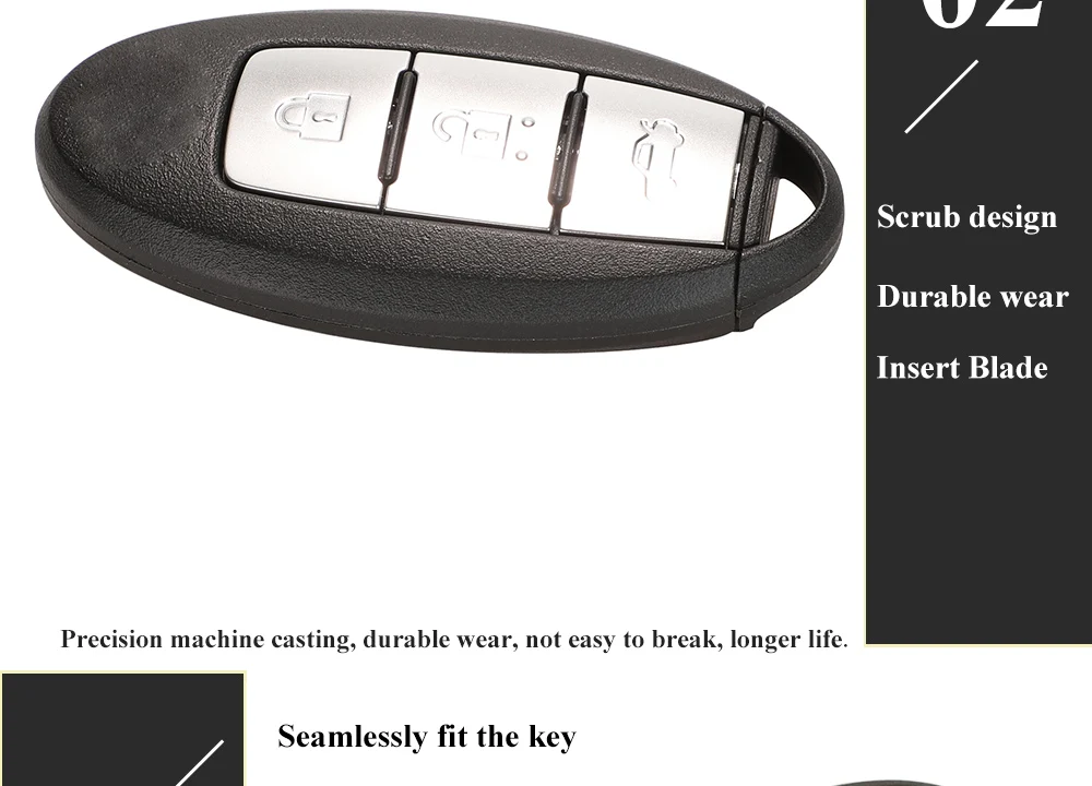 Jingyuqin TWB1G694 3BTN 433MHz ID46 Proximity Keyless Smart-Remote-Key Fob für Nissan Lannia Sentra NV200 Bulebird SYLPHY Versa – Detail 19
