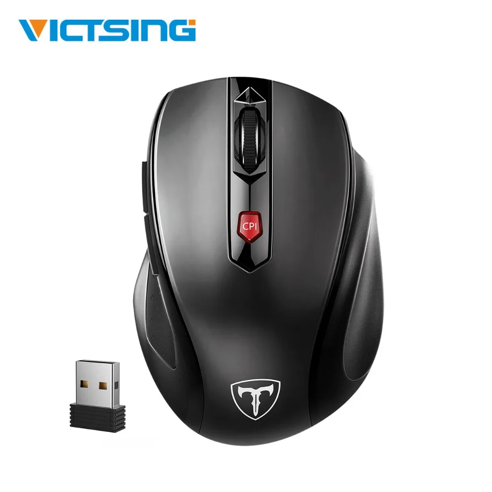 

VicTsing Wireless Mouse 3-Level DPI 6 Buttons Computer Mouse Comfortable Grip Ergonomic Mouse Gaming Mouse For Win 10/8/7/XP