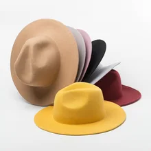 9 цветов шерстяной джазовый шляпа Федора