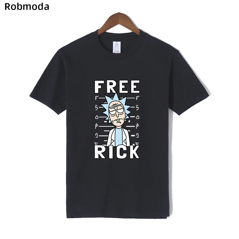 

2019 Man High Quality Rick And Morty tshirt Anime Brand Clothing Men's White Black Casual Cotton Summer Short Sleeve Tee shirt