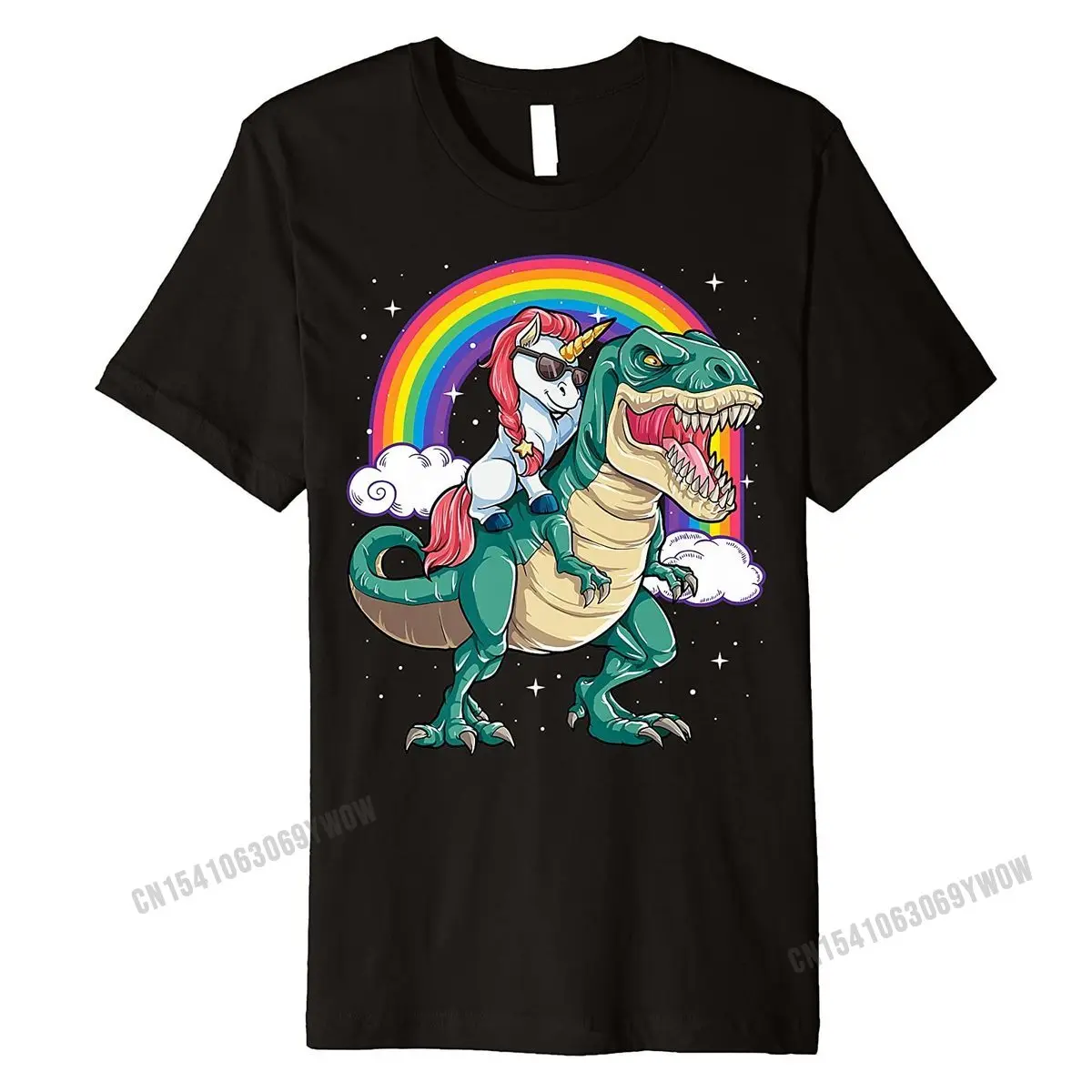 

Unicorn Riding Dinosaur T rex Boys Girls Kids Rainbow Gifts Premium T-Shirt Tshirts for Men Design Tops Latest Slim Fit Cotton