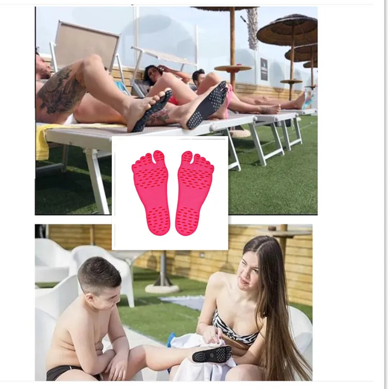 2 шт./пара наклейки для ног обувь для наклеивания на подошве липкие подушечки для пляжа бассейн носок Водонепроницаемый гипоаллергенный клей Уход за ногами, стельки
