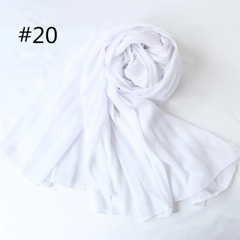 Большой размер 180*80 см плиссированный женский шифоновый хиджаб шаль Crinkle мусульманский тюрбан обертывание s плиссированные шали Длинные шарфы