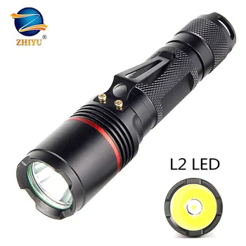 

Portable LED Flashlight L2 Waterproof Torch Flashlight Zoomable 5 Modes Led Torch Waterproof Camping Light Use 18650 Battery