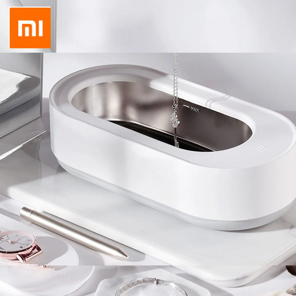 Tanie Xiaomi EraClean inteligentne sterowanie ultradźwiękowa 45000Hz wysokiej częstotliwości wibracji biżuteria okulary Cleaner maszyna do czyszczenia