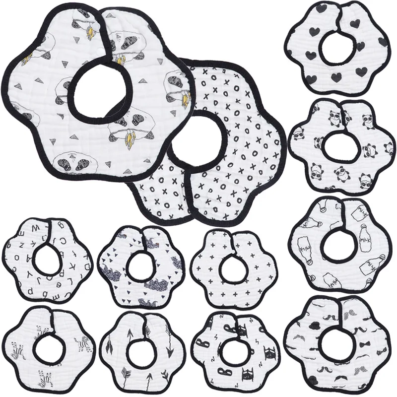 8 Слои из хлопка для маленьких мальчиков Одежда для маленьких девочек нагрудники Кормление новорожденных слюнявчик повязка-полотенце шарф для детей, галстук для вытирания слюней младенцев Полотенца