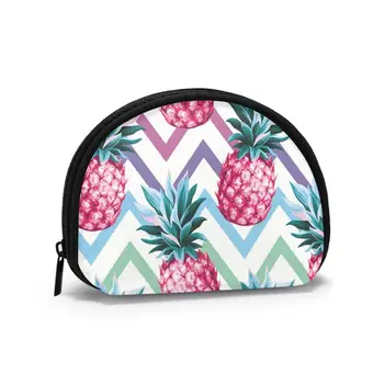

Pineapple Abstract Geometrical Print Classic Style Wallet Genuine Wallets Short Purse Card Holder Wallet Woman Fashion