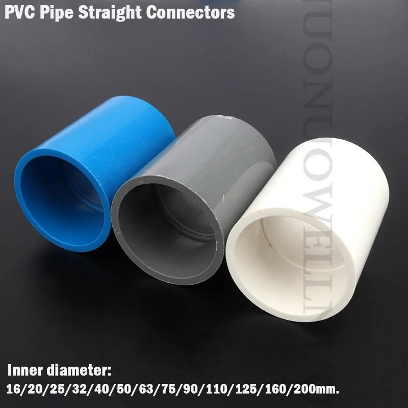 

1pcs PVC Pipe Connector Equal Straight Joints Garden Irrigation Water Pipe Fittings Fish Tank Water Supply Pipe Adapter