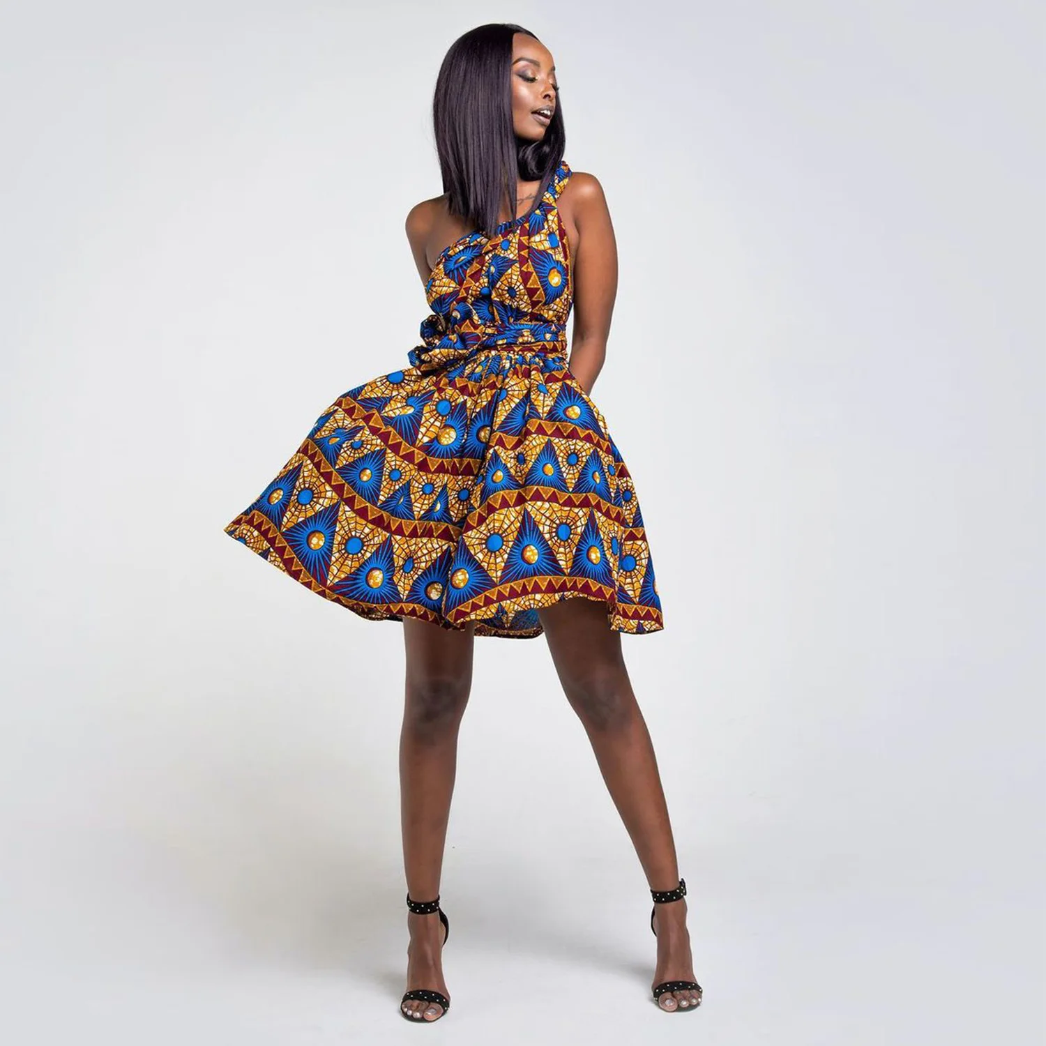 Robe africaine imprimé wax pour femme 88