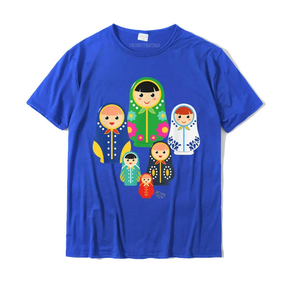 Boy Newest Comics Tops T Shirt O Neck Fall 100% Cotton Top T-shirts comfortable Short Sleeve Normal Tops T Shirt Matryoshka Russian Nesting Dolls Russia Gift T-Shirt__29874 blue