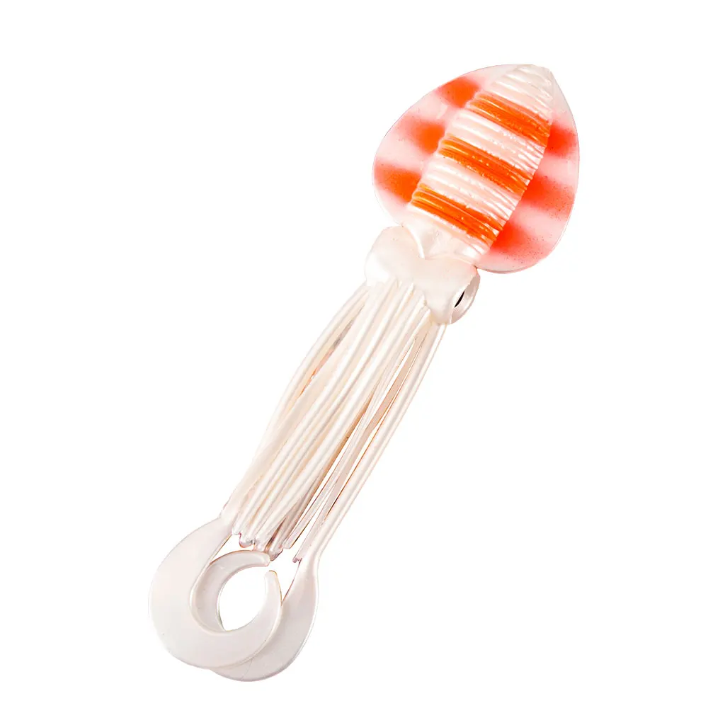 18.5cm Silicone Squid Skirts Fishing Lures Flat Wobblers Jigs Lifelike Shape Touching Feeling Luminous/Red Squid Night Fishing