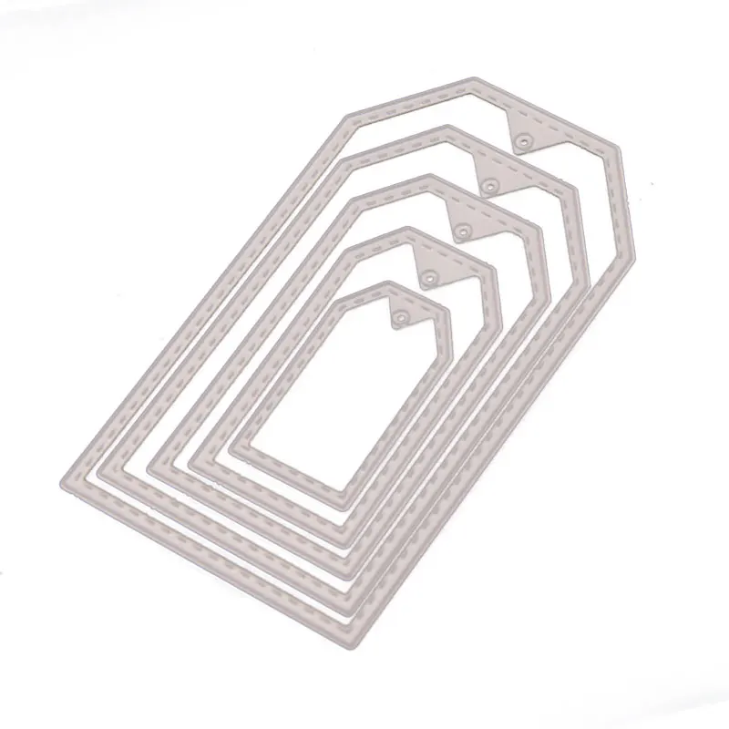

2020 New Irregular METAL CUTTING DIES Cut 5pcs Tag Frame Label Scrapbook Paper Craft Card Album Knife Blade Punch