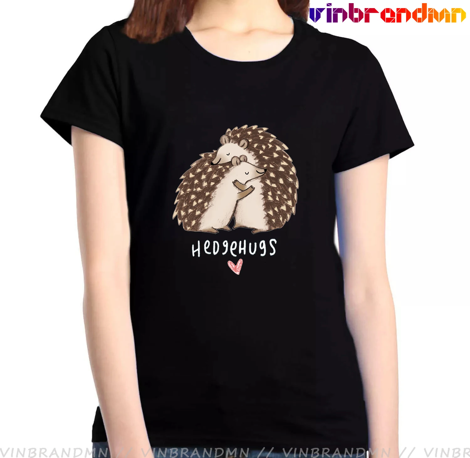 Hedgehugs женские хипстерские футболки Женский hedgepigs модная одежда для маленьких девочек, романтика, подарок на день Святого Валентина, на день рождения Подарки пары футболка с сердцем, футболка