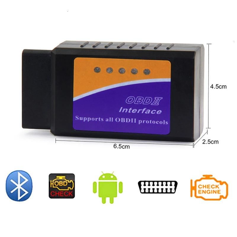 V1.5 elm327 Bluetooth адаптер Obd2 ELM 327 V 1,5 автоматический диагностический сканер для Android Elm-327 Obd 2 ii автомобильный диагностический инструмент новейший