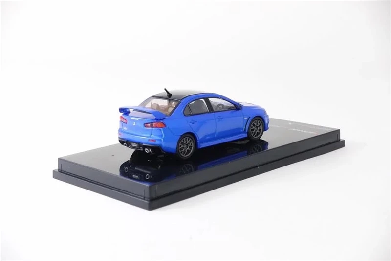 Tarmac работает 1: 64 Mitsubishi EVO X Final Edition синий литой модельный автомобиль