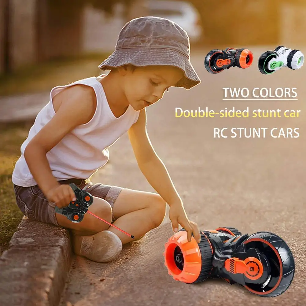 RC Stunt Car Toy Double Shake High Speed LED 360 Degree Flips Rolling Tumbling RC Car 2