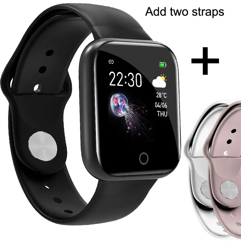 Мужские Смарт-часы, кровяное давление, водонепроницаемые, умные часы для женщин, трекер активности, спортивные часы с Bluetooth, часы для Android iphone - Цвет: i5 add 2 straps